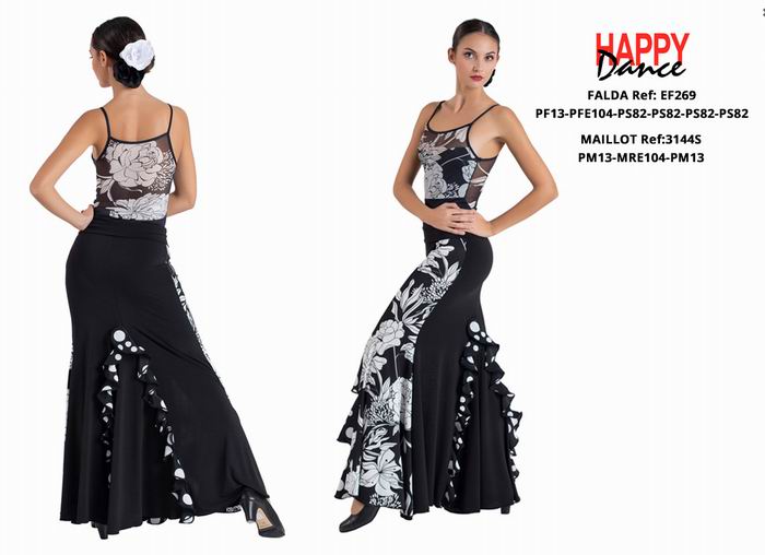 Happy Dance. Flamenco Skirts for Rehearsal and Stage. Ref. EF269PF13PFE104PS82PS82PS82PS82